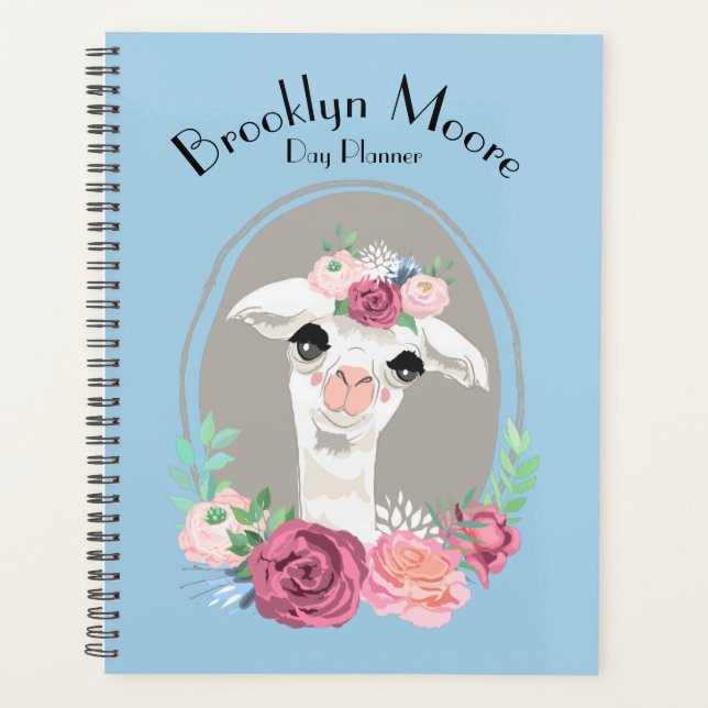 Agenda Dulce Dama Llama Con Rosas (Anverso)
