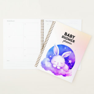 Agenda Dulce Fiesta de Baby Shower de Conejo Durmiendo