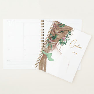 Agenda Dulce Ilustración Acuarela Femenina