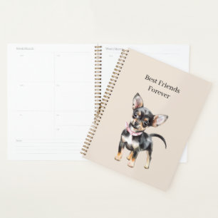Agenda Dulce Lindo Perro Chihuahua Marrón Crema Mejores A