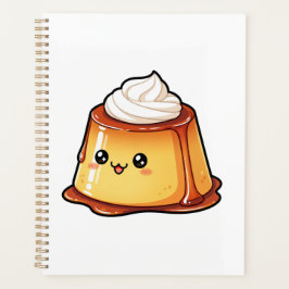 Agenda Dulce Personaje de Flan de Caramelo Kawaii Adorabl