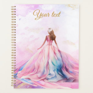 Agenda Dulces Dieciséis Rosa y Dorado