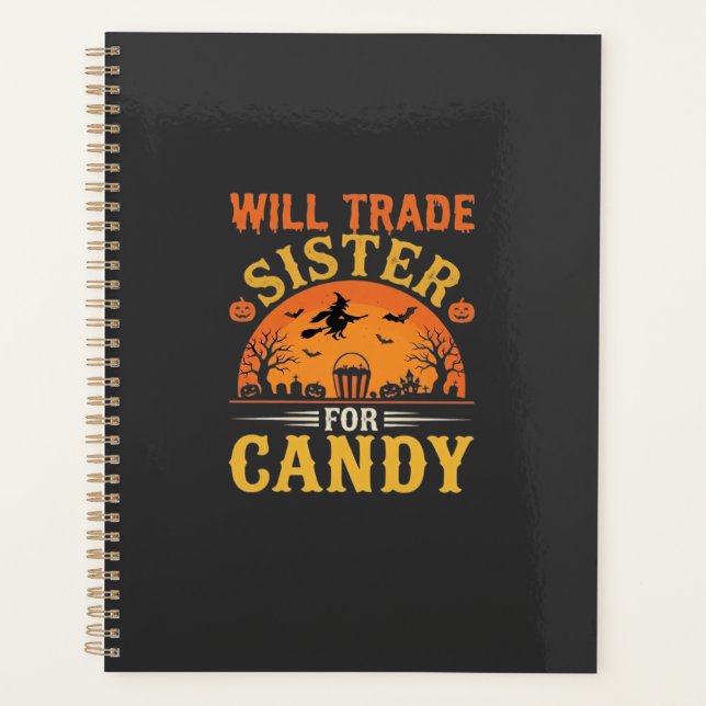 Agenda Dulces Diseños de Comercio de Hermanas de Hallowee (Anverso)