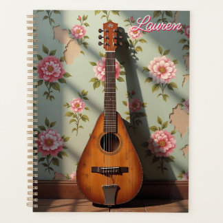 Agenda Dulcimer Antiguo Raro de Seis Cuerdas