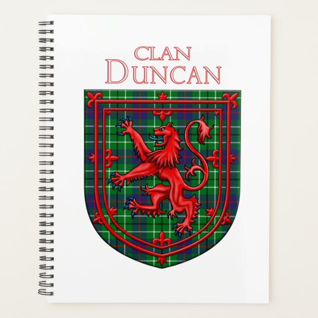 Agenda Duncan Tartan Scottish Plaid Lion Rampant (Anverso)