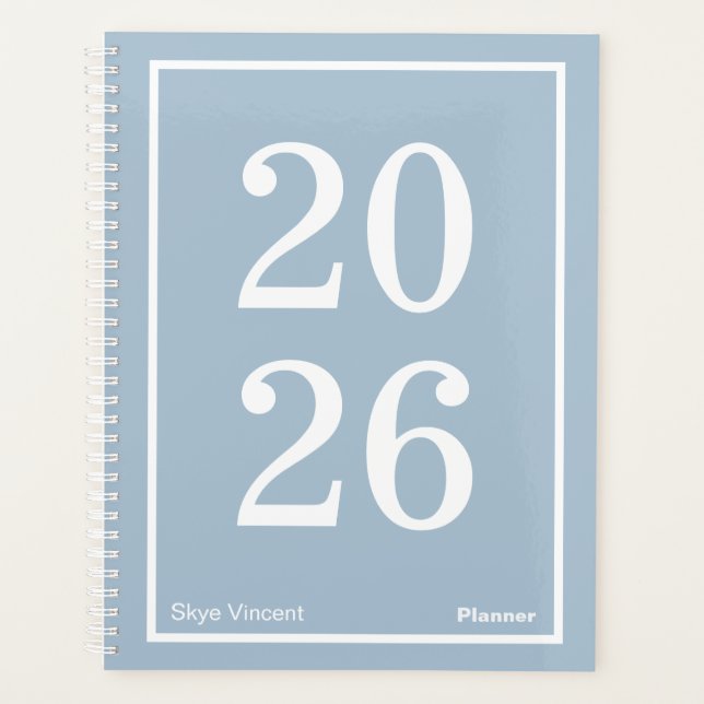 Agenda Dusty Blue Big Year Large Planner (Anverso)