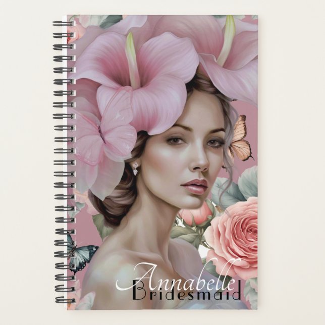 Agenda Dusty Pink Eetre Floral Art Bridesmaid (Anverso)