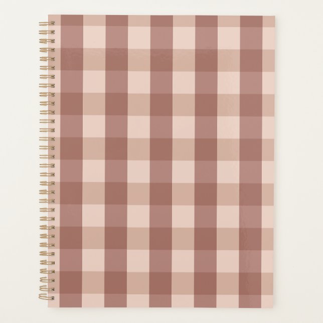 Agenda Dusty Pink Gingham Checkered (Anverso)