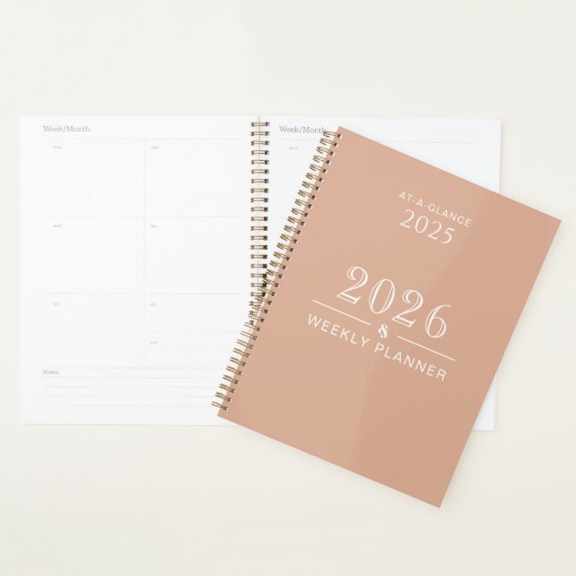Agenda Dusty Rose 8.5 x 11 Weekly Planner (Demostración)