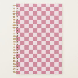 Agenda Dusty rose checkerboard pattern