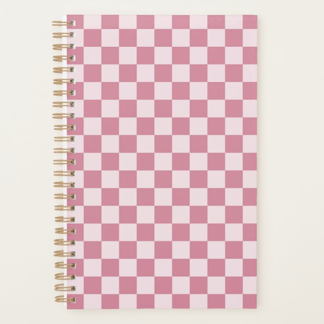 Agenda Dusty rose checkerboard pattern (Anverso)
