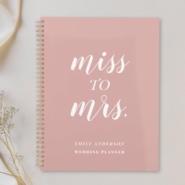 Agenda Dusty Rose Señorita a Señora Boda (Subido por el creador)