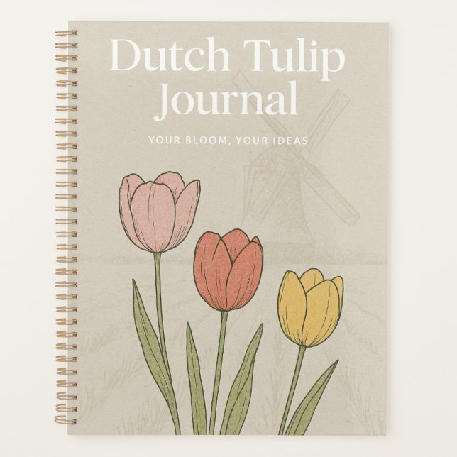 Agenda Dutch Tulip Journal: Nature-Inspired Notebook  (Anverso)