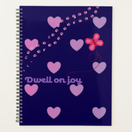 Agenda dwell on joy hearts and paw prints daily planner
