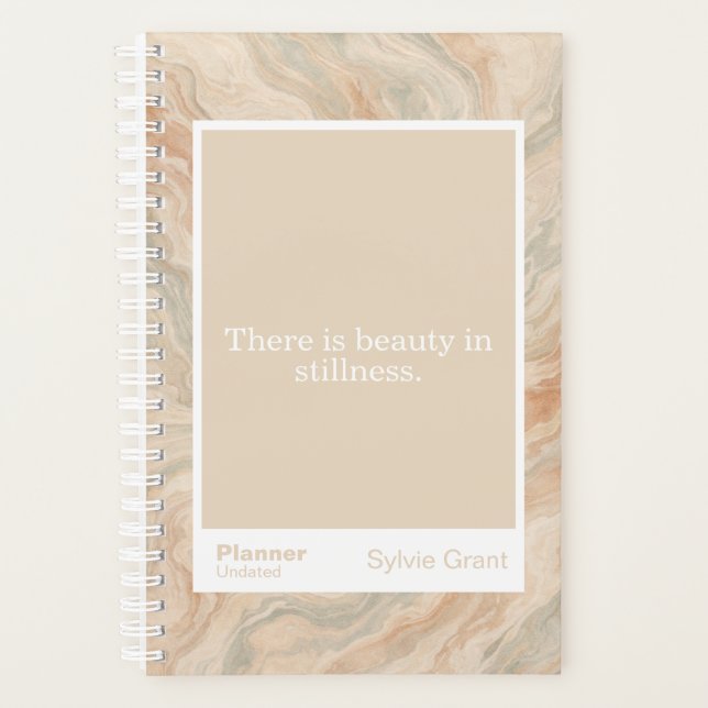 Agenda Earth Tone Marble Block Quote | Fully Customizable (Anverso)