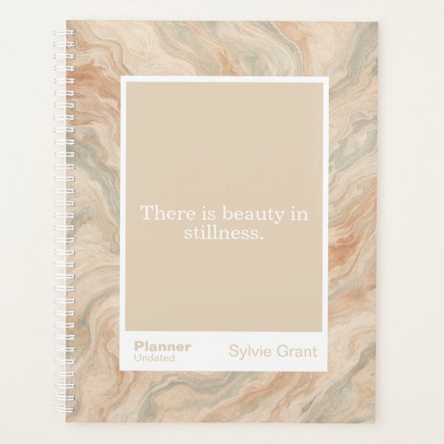 Agenda Earth Tone Marble Block Quote | Fully Customizable (Anverso)