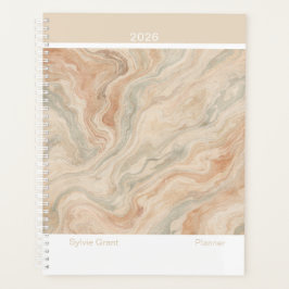 Agenda Earth Tone Marble Modern Large