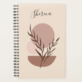 Agenda Earthy Trendy Resumen Boho Personalizado Planner
