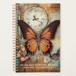 Agenda Ecclesiastes 3:11 Planner Butterfly Clock
