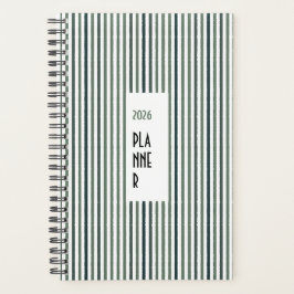 Agenda Echo Trails 2026 Planner – Matcha Green Stripes
