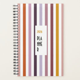 Agenda Echo Trails 2026 Planner – Pink Hues Stripes
