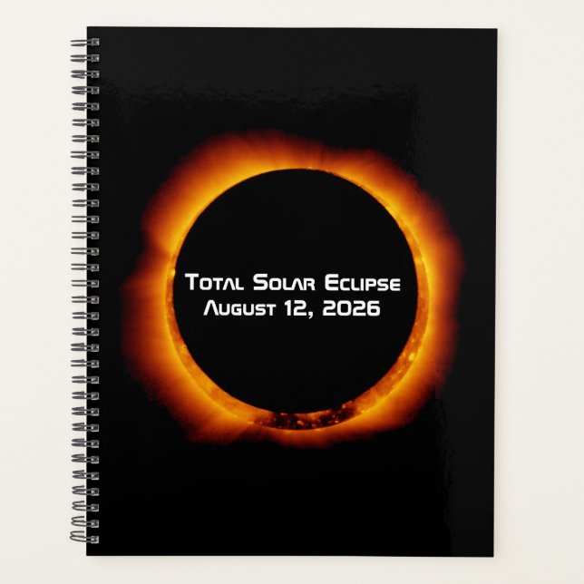 Agenda Eclipse Total de Sol 2026 (Anverso)