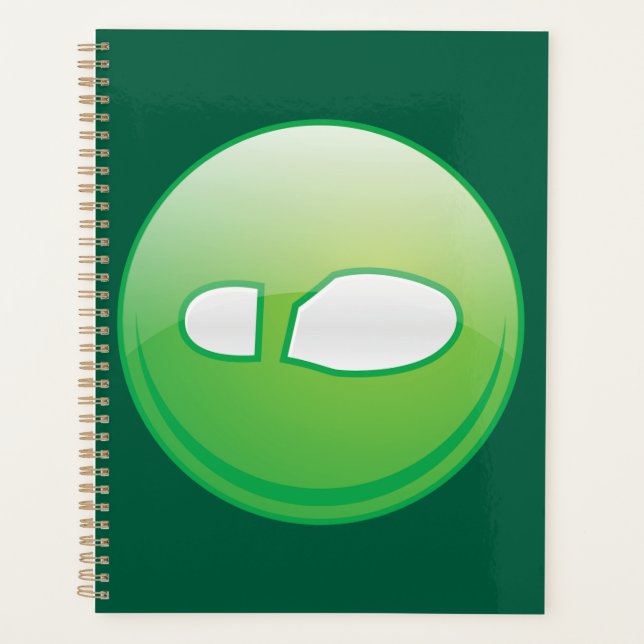 Agenda Eco-Friendly Green Footprint Icon (Anverso)