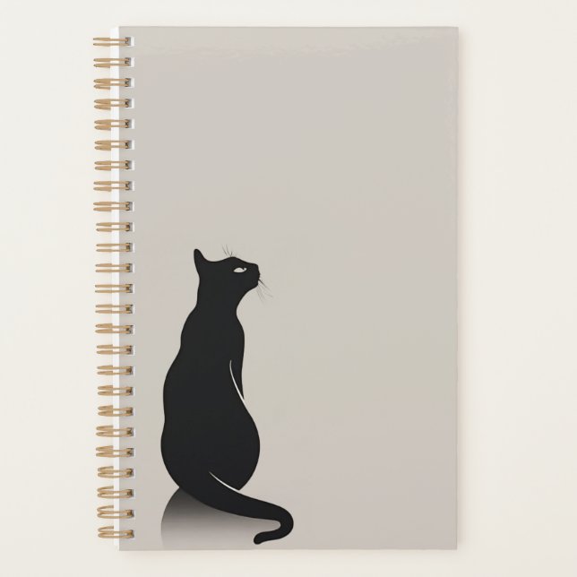 Agenda Ecru de gato negro (Anverso)
