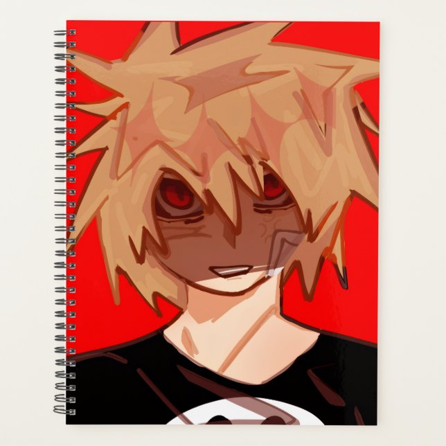 Agenda Edgy Anime Boy Grunge Aesthetic Weekly Planner (Anverso)