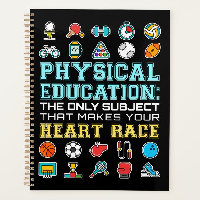 Agenda Educación física Cardiopatía de la raza del corazó (Anverso)