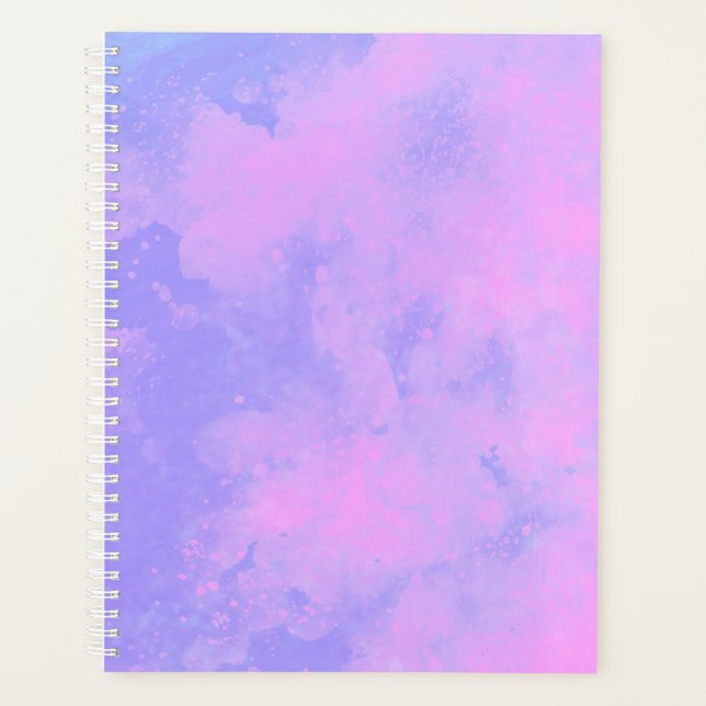 Agenda Efecto de nube de tormenta elegante patrón Rosa pú (Anverso)