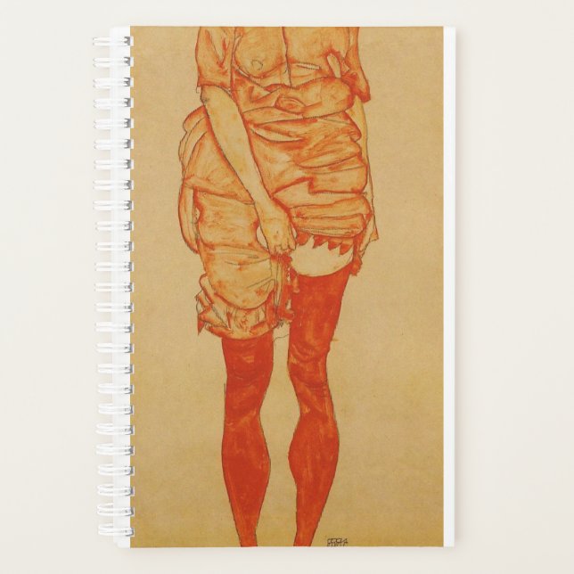 Agenda Egon Schiele - Mujer De Pie En Rojo En 1913 (Anverso)