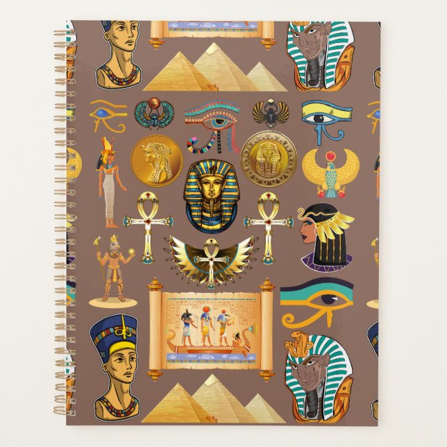 Agenda Egyptian Ancient Hieroglyphic Pattern Symbol (Anverso)
