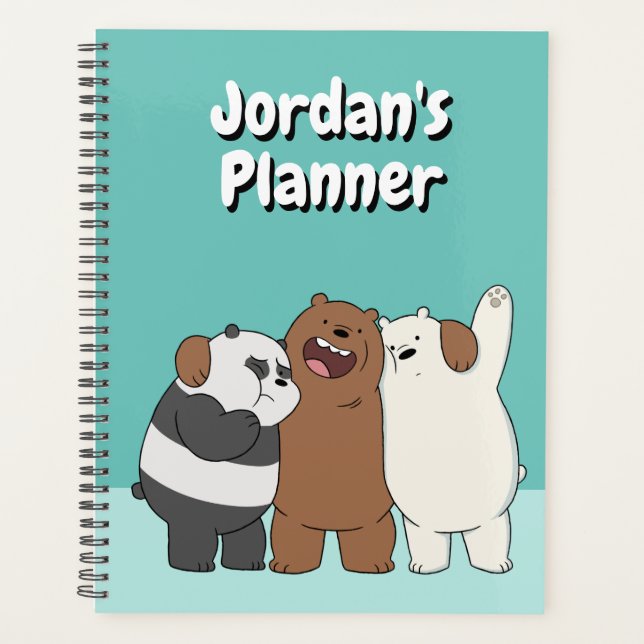 Agenda El abrazo del grupo Bare Bears (Anverso)