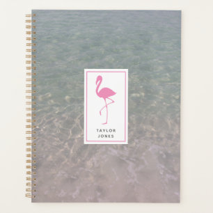 Agenda El agua del océano Flamingo rosa personalizado