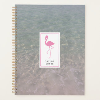 Agenda El agua del océano Flamingo rosa personalizado