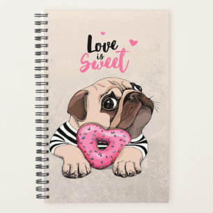 Agenda El amor del perro de pug es un regalo dulce, la id