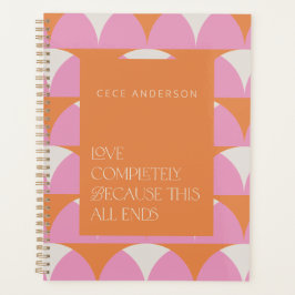 Agenda El amor geométrico naranja rosa moderno completame
