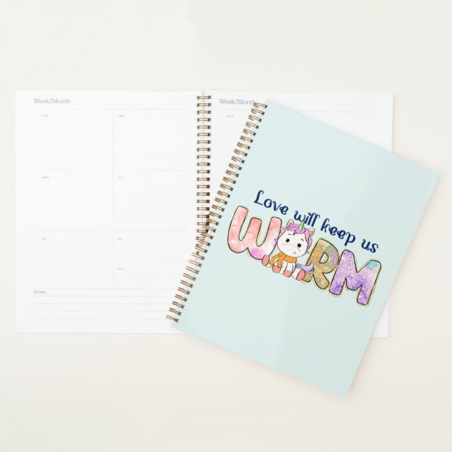 Agenda El Amor Nos Mantendrá Cálidos | Adorable Unicornio (Demostración)