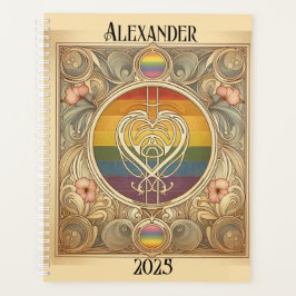 Agenda El amor nos une con el arcoiris pastel