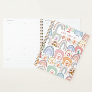 Agenda El arcoiris pastel elegante y moderno