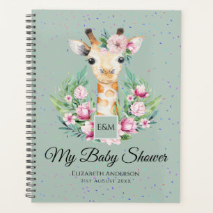 Agenda El bebé Giraffe Boho florece madre para ser planif