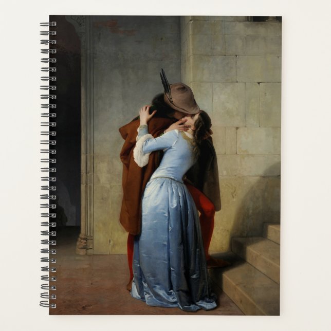 Agenda El beso en satén azul Francesco Hayez personaliza (Anverso)