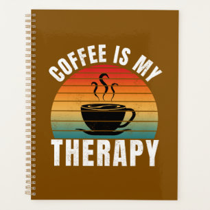 Agenda el café es mi terapia cafeína divertido amante del