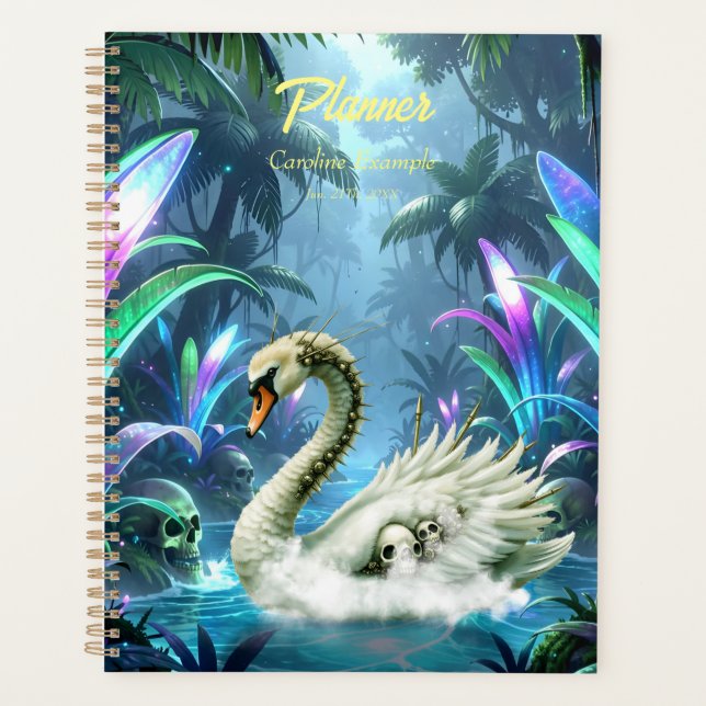 Agenda El cisne de las aguas olvidadas.  (Anverso)
