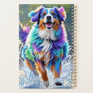 Agenda El colorido gigante feliz perro divertido, chispor