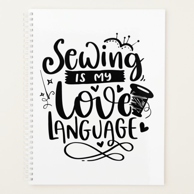 Agenda El coser es mi lenguaje de amor (Anverso)