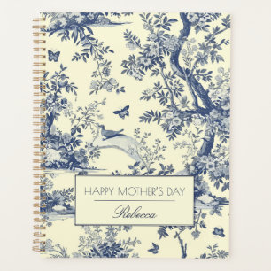Agenda El día de la madre vintage personalizado de Toile