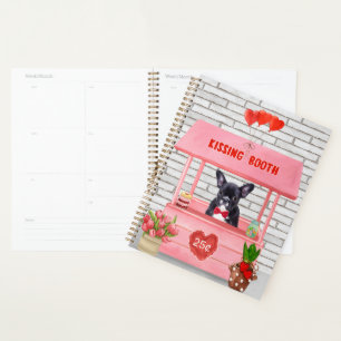 Agenda El día de San Valentín de Bulldog francés besando