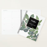 Agenda El eucalipto acuarela deja un elegante personal<br><div class="desc">El eucalipto acuarela deja un elegante Planner personal. Puede personalizarlo y agregar su propio nombre,  texto y año, </div>